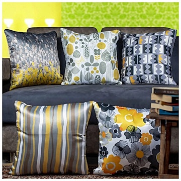 SingleTone Digital Printed Cushion Cover Set of 5