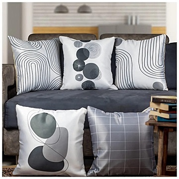 SingleTone Digital Printed Cushion Cover Set of 5