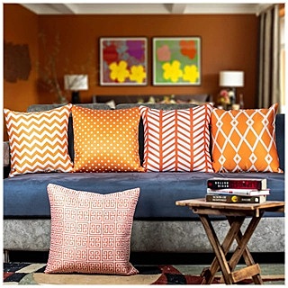 SingleTone Digital Printed Cushion Cover Set of 5