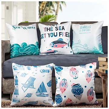 SingleTone Digital Printed Cushion Cover Set of 5