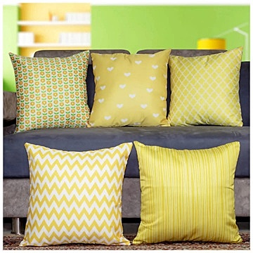 SingleTone Digital Printed Cushion Cover Set of 5