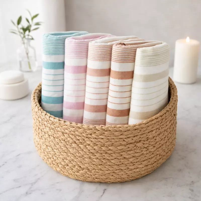 Sky Comfort Signature Stripe – Ultra Soft Fast Dry Premium Bath Towel