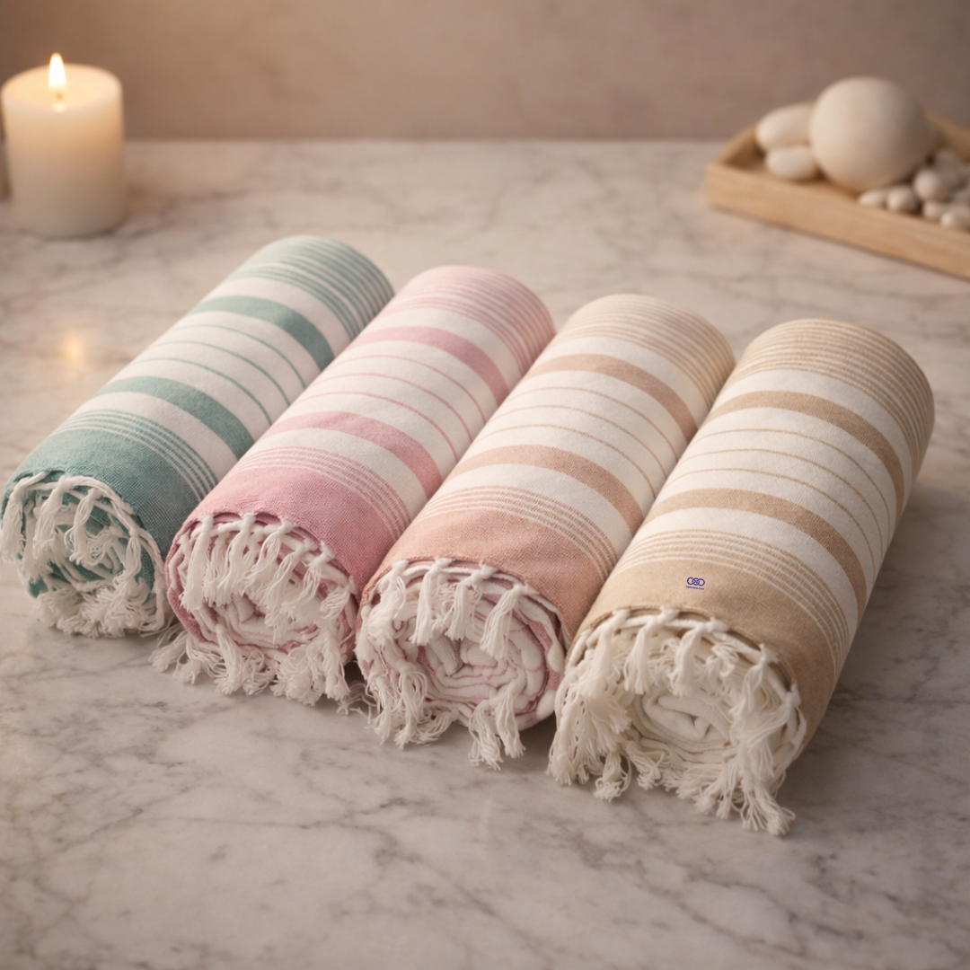 Sky Comfort Signature Stripe – Ultra Soft Fast Dry Premium Bath Towel