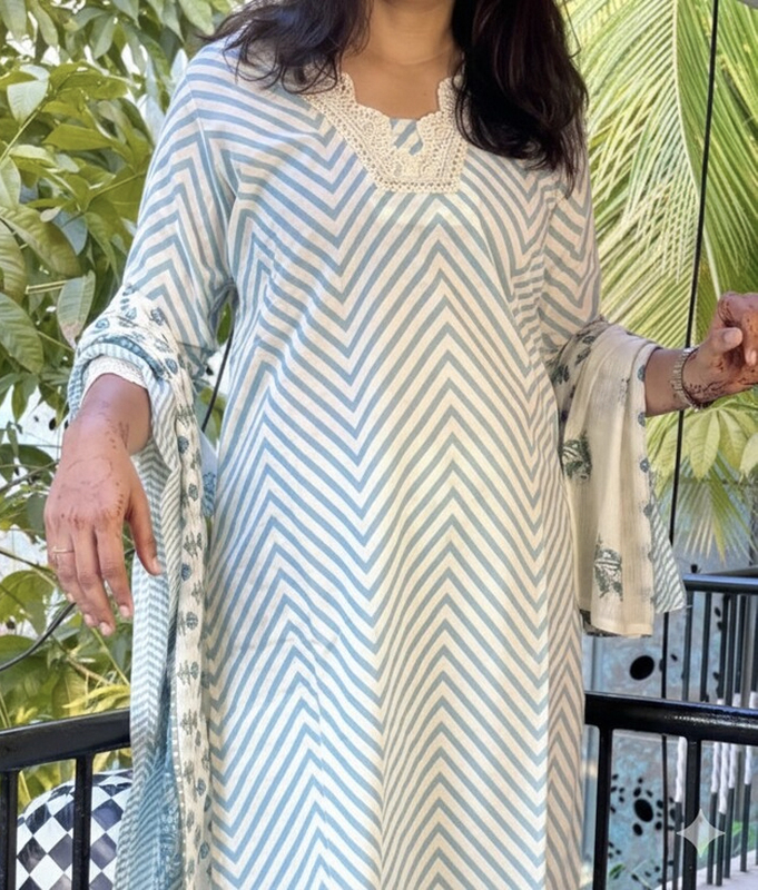 Skyline Stripe Kurta Set