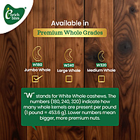 Premium Whole Cashew Nuts W180 | Extra Large Whole Cashews | Rich & Pure