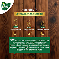 Premium Whole Cashew Nuts W240 | Large Whole Cashews | Rich & Pure