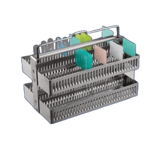 Slide Staining Racks with Handle Stainless Steel for 26 X 76 mm SlidesX