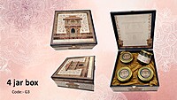 Luxury Decorative 4 Jar MDF Box Luxury Decorative 4 Jar MDF Box