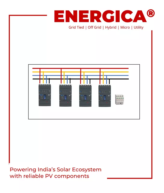 Combiner Box 4 In 1 Out With MCCB 100A X 4