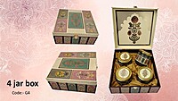 Luxury Decorative 4 Jar MDF Box Luxury Decorative 4 Jar MDF Box