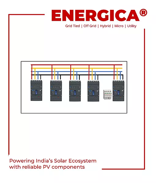 Combiner Box 4 In 1 Out With Output MCCB 100A X 4