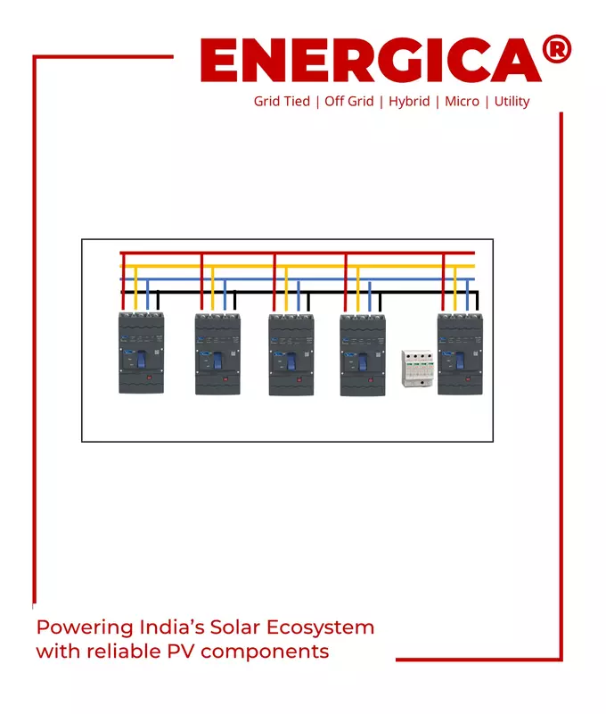 Combiner Box 4 In 1 Out With Output MCCB 100A X 4