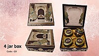 Luxury Decorative 4 Jar MDF Box Luxury Decorative 4 Jar MDF Box