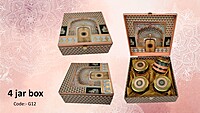 Luxury Decorative 4 Jar MDF Box Luxury Decorative 4 Jar MDF Box