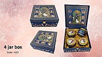 Luxury Decorative 4 Jar MDF Box Luxury Decorative 4 Jar MDF Box