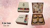 Luxury Decorative 4 Jar MDF Box Luxury Decorative 4 Jar MDF Box