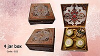 Luxury Decorative 4 Jar MDF Box Luxury Decorative 4 Jar MDF Box