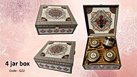 Luxury Decorative 4 Jar MDF Box Luxury Decorative 4 Jar MDF Box