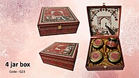 Luxury Decorative 4 Jar MDF Box Luxury Decorative 4 Jar MDF Box