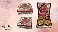 Luxury Decorative 4 Jar MDF Box Luxury Decorative 4 Jar MDF Box