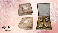 Luxury Decorative 4 Jar MDF Box Luxury Decorative 4 Jar MDF Box