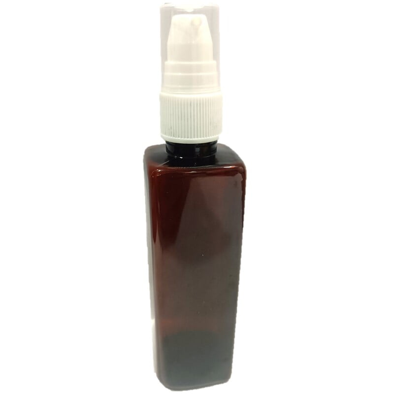 100ml SQUARE PET Bottle AMBER - 20mm Neck