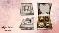 Luxury Decorative 4 Jar MDF Box Luxury Decorative 4 Jar MDF Box