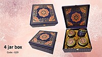 Luxury Decorative 4 Jar MDF Box Luxury Decorative 4 Jar MDF Box