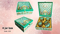 Luxury Decorative 4 Jar MDF Box Luxury Decorative 4 Jar MDF Box