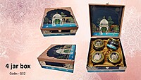 Luxury Decorative 4 Jar MDF Box Luxury Decorative 4 Jar MDF Box