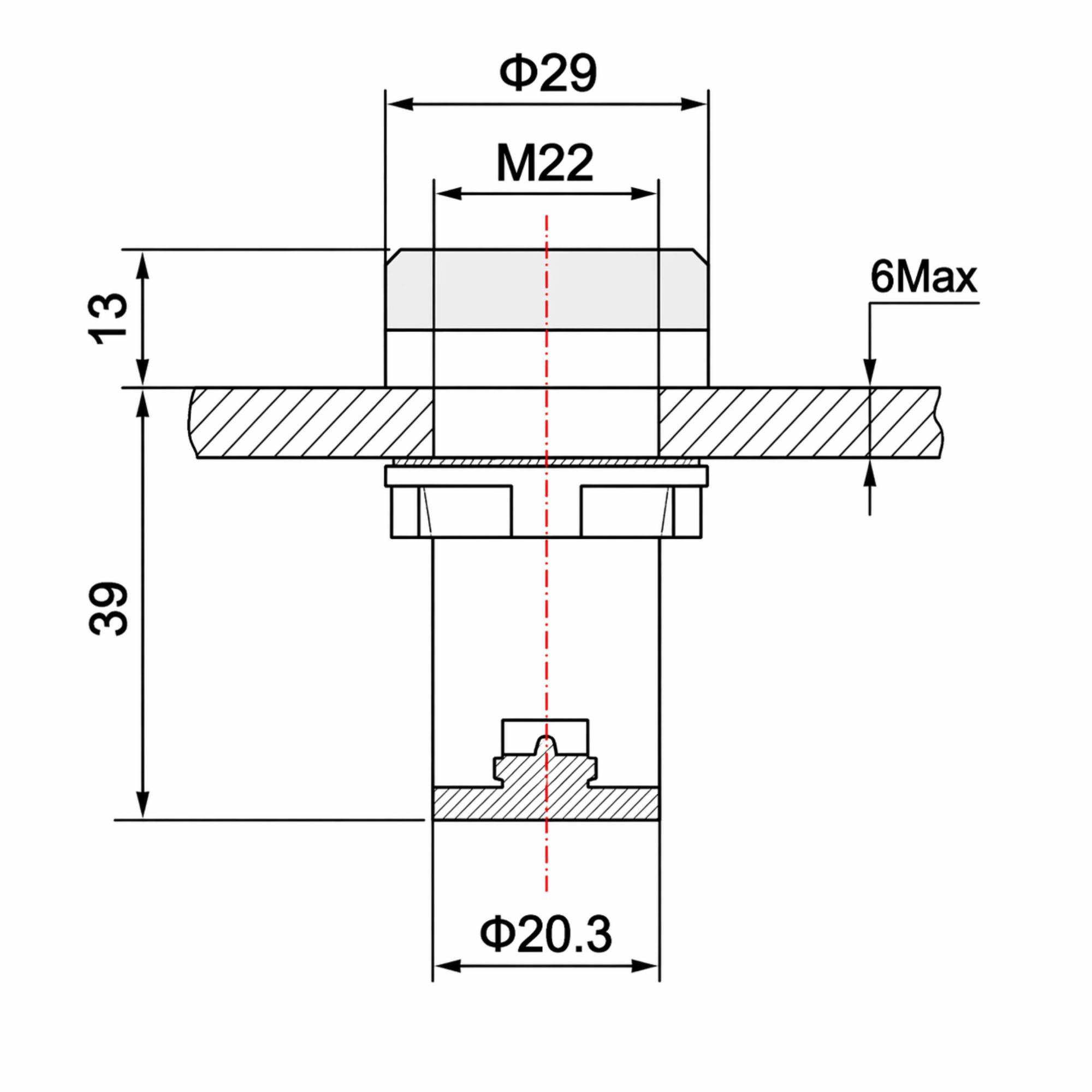 Smidnya IL22 Bezel Protected LED Pilot Light-22mm-24V AC/DC-Yellow