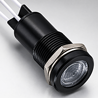 Smidnya IL22 Black Body Lead Wire Metal Pilot Light Red/Green