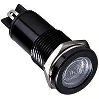 Smidnya IL22 Black Body Metal Pilot Light Red/Blue-10mm-6-220V AC/DC-Red/Blue