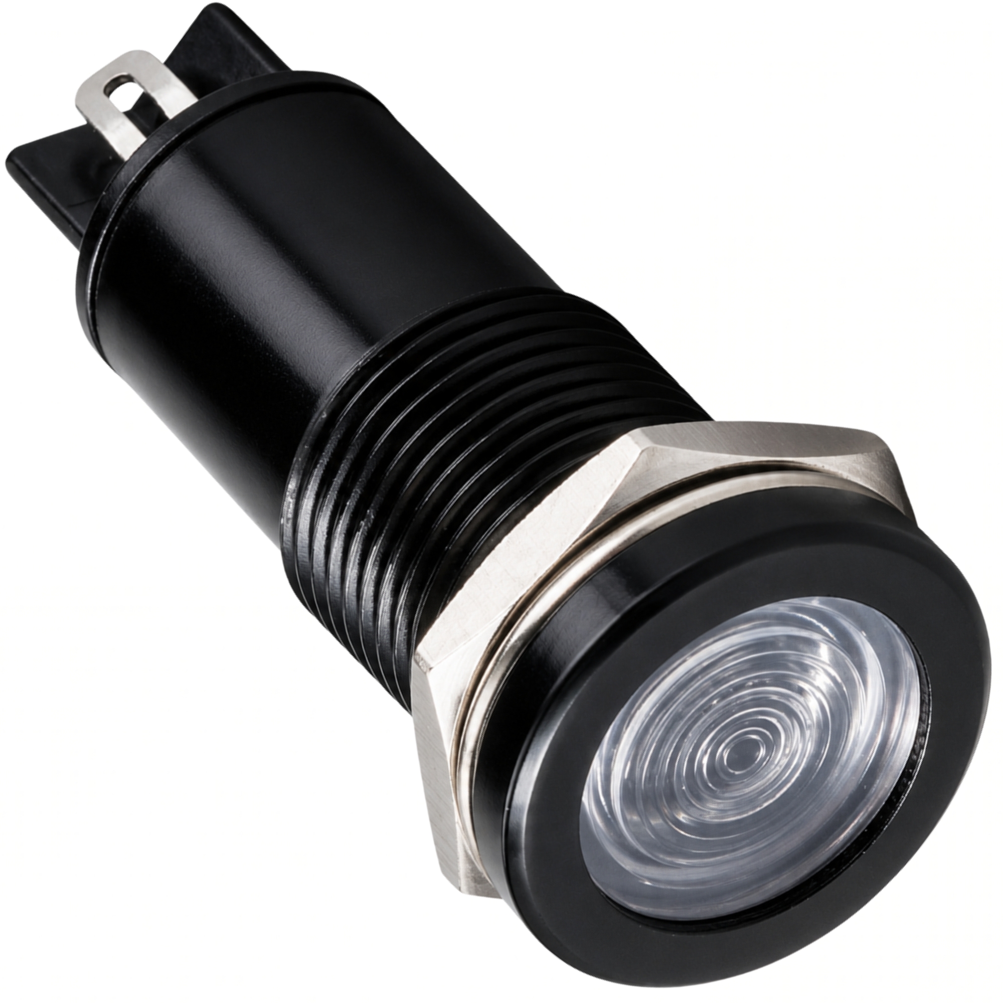 Smidnya IL22 Black Body Metal Pilot Light Yellow/Blue-12mm-6-220V AC/DC-Yellow/Blue