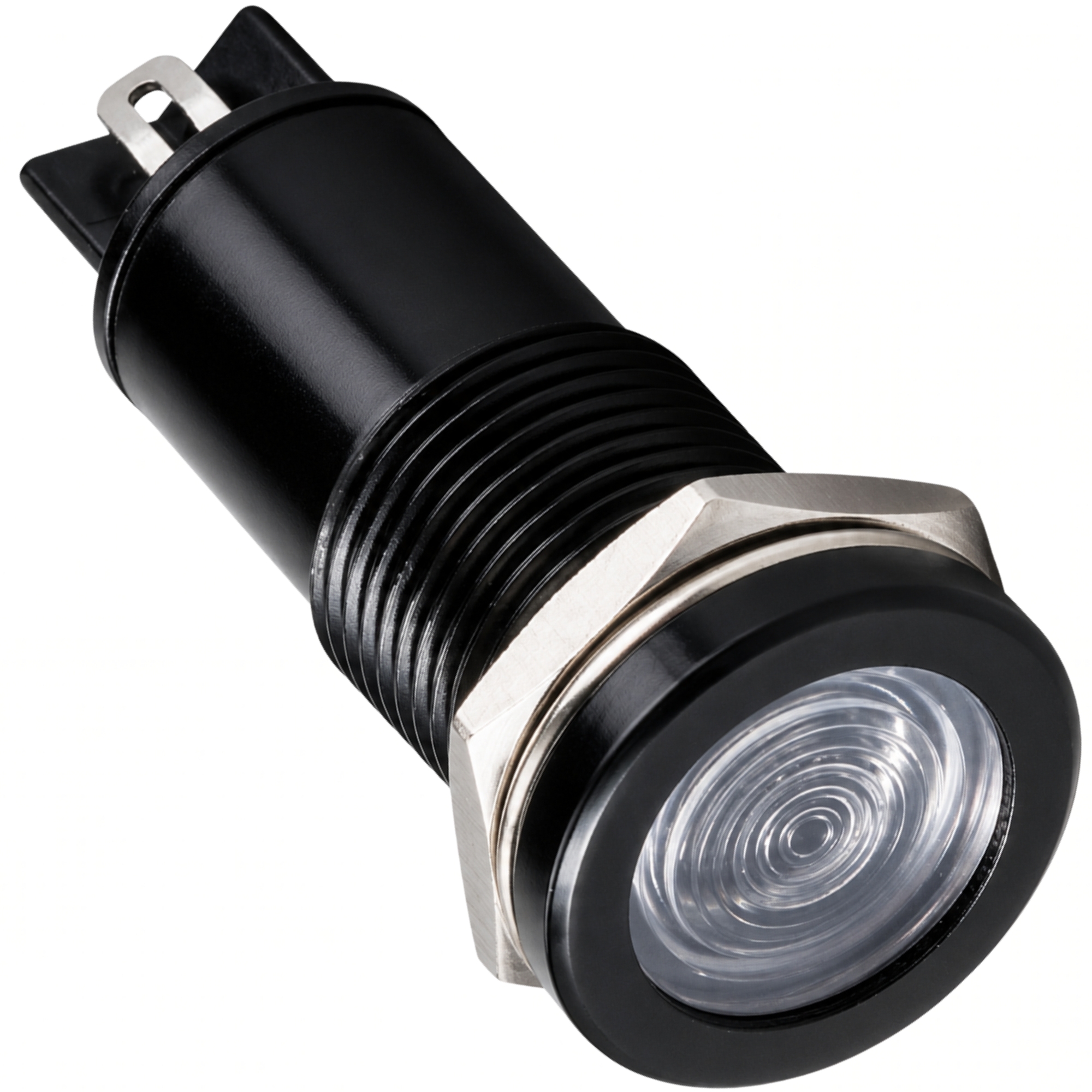 Smidnya IL22 Black Body Metal Pilot Light Yellow/Blue-16mm-6-220V AC/DC-Yellow/Blue