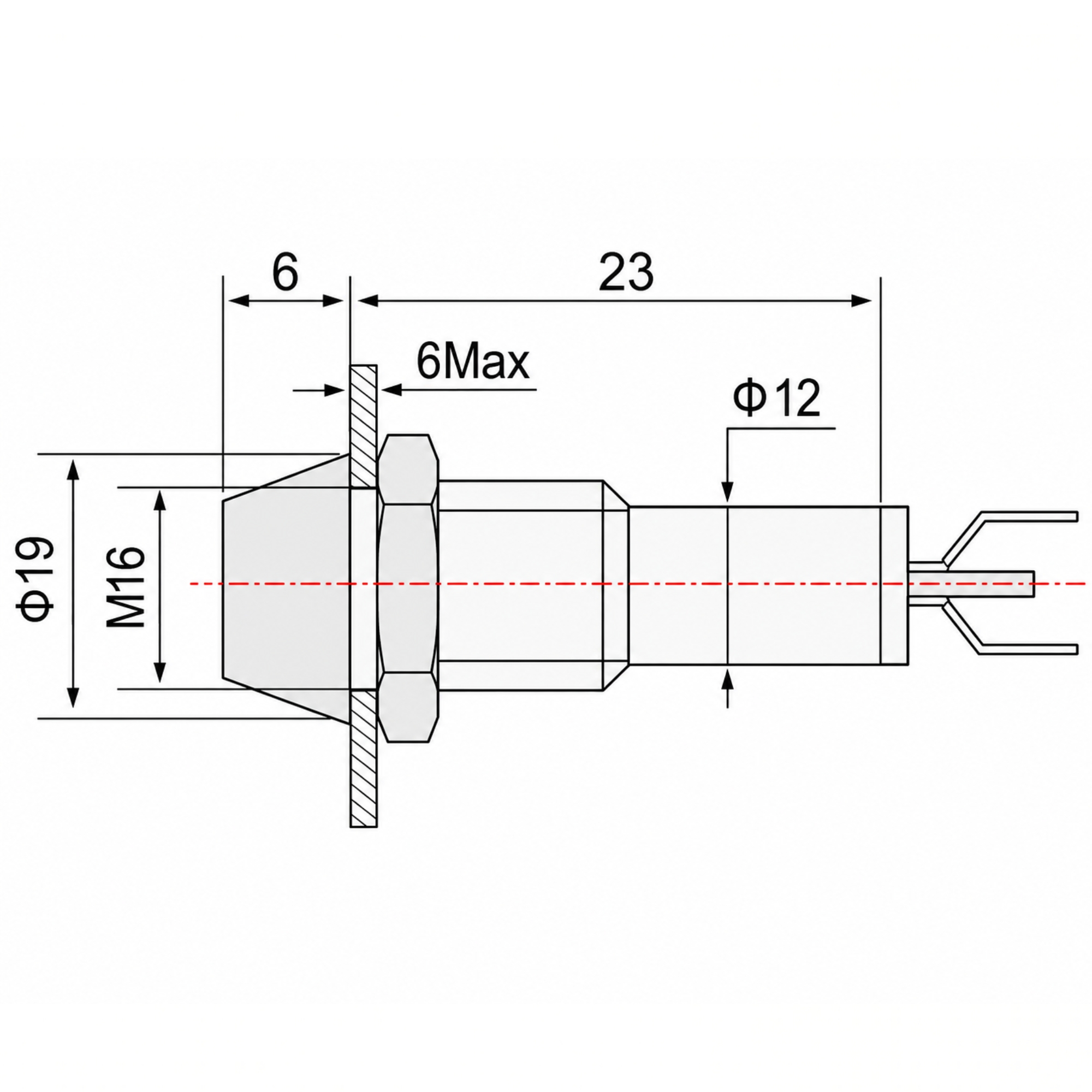 Smidnya IL22 Chrome Body Metal Pilot Light-16mm-110V AC/DC-Green