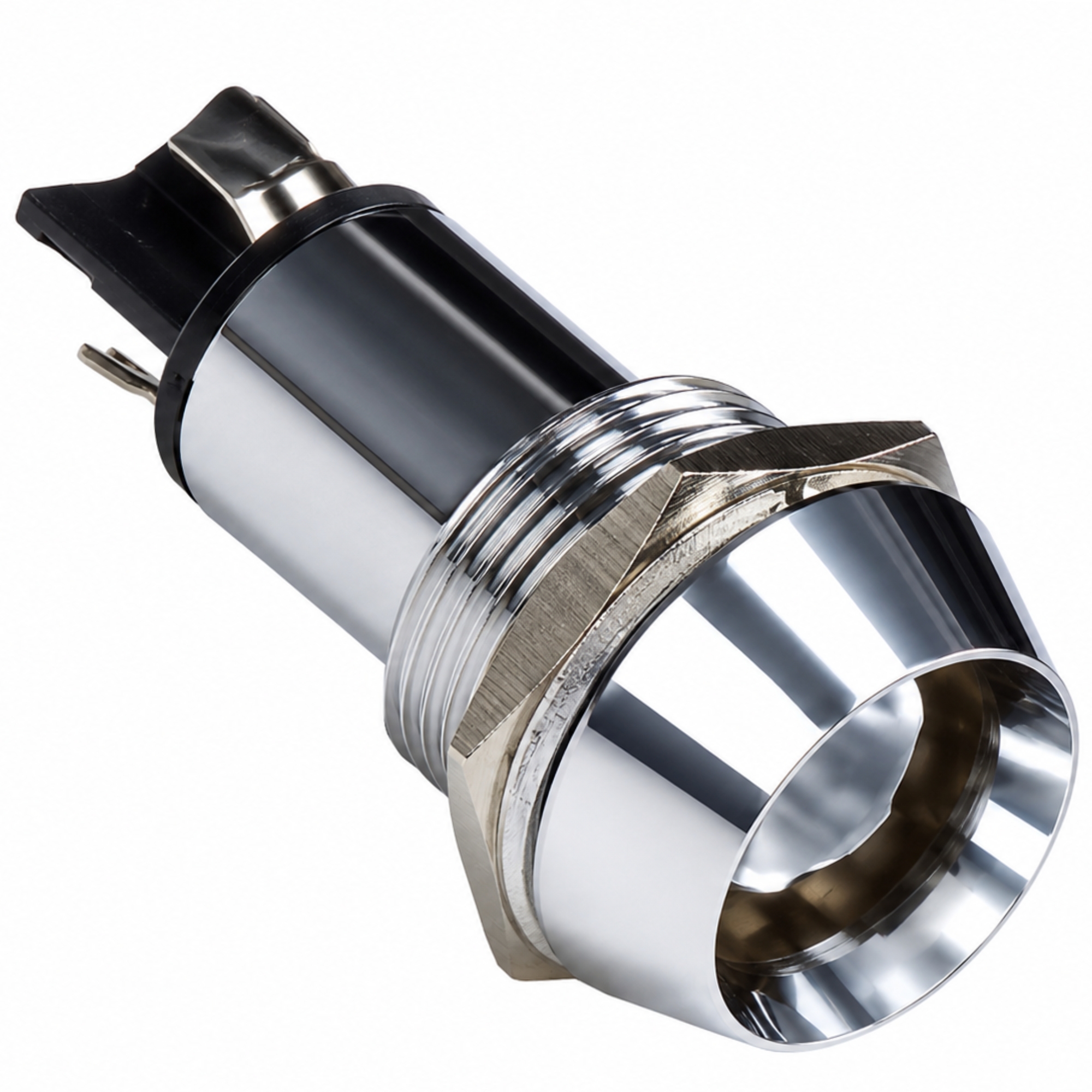 Smidnya IL22 Chrome Body Metal Pilot Light Yellow/Green-16mm-6-220V AC/DC-Yellow/Green