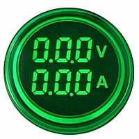 Smidnya IL22 Round Volt/Amp Pilot Light-22mm round-220V AC-Green