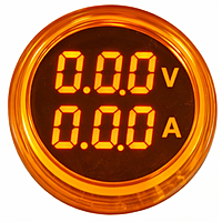 Smidnya IL22 Round Volt/Amp Pilot Light-22mm round-220V AC-Yellow