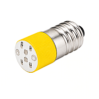 Smidnya IL22 Screw Base LED Indicator-Bulb-24V AC/DC-Yellow