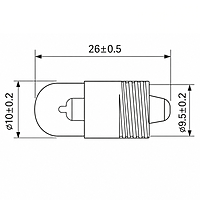 Smidnya IL22 Screw Base Neon Indicator-Bulb-220-240V AC-Blue