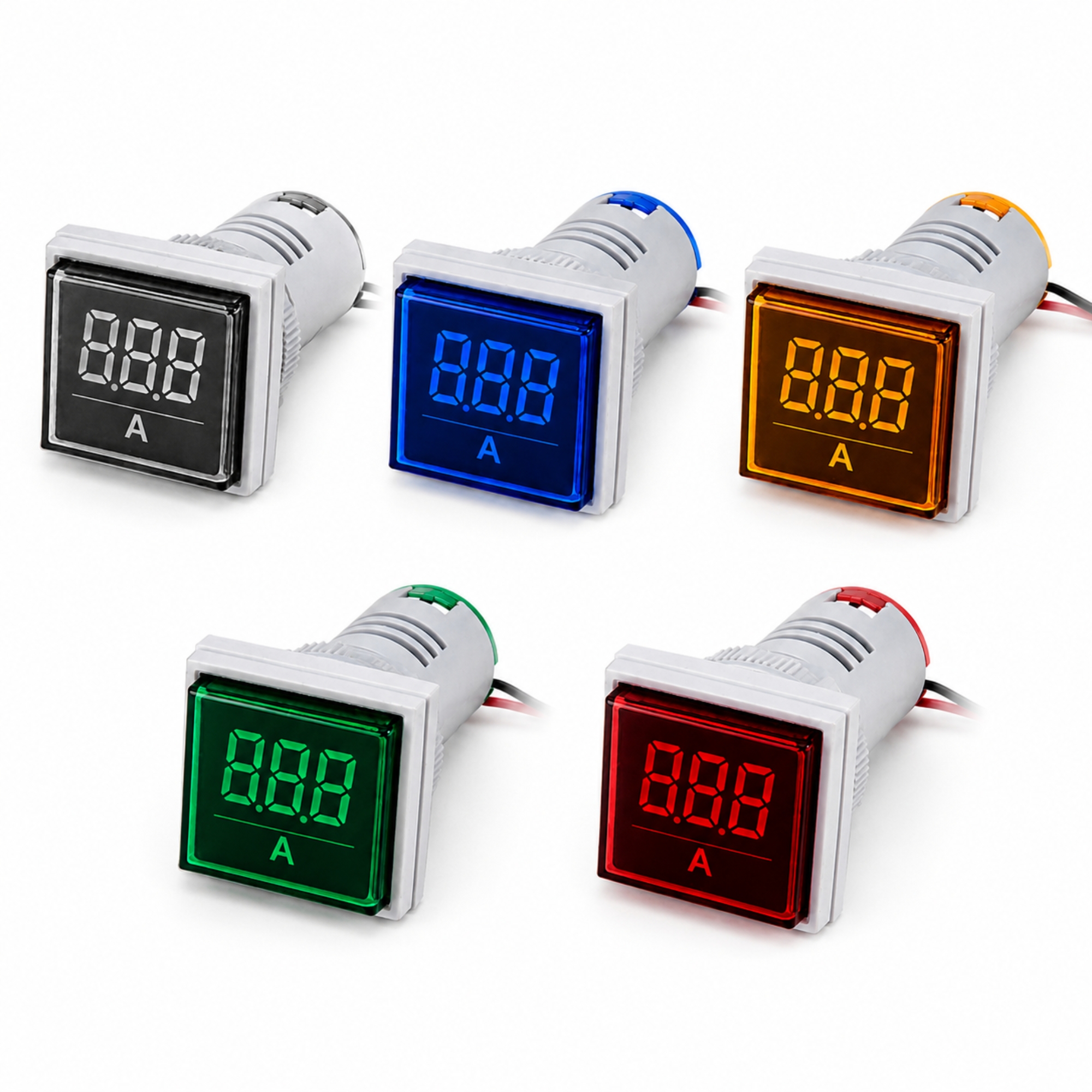 Smidnya IL22 Square Ammeter Pilot Light 50–100 A