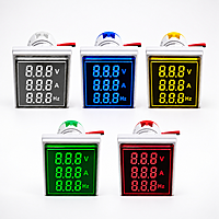 Smidnya IL22 Square Volt/Amp-Hz Pilot Light
