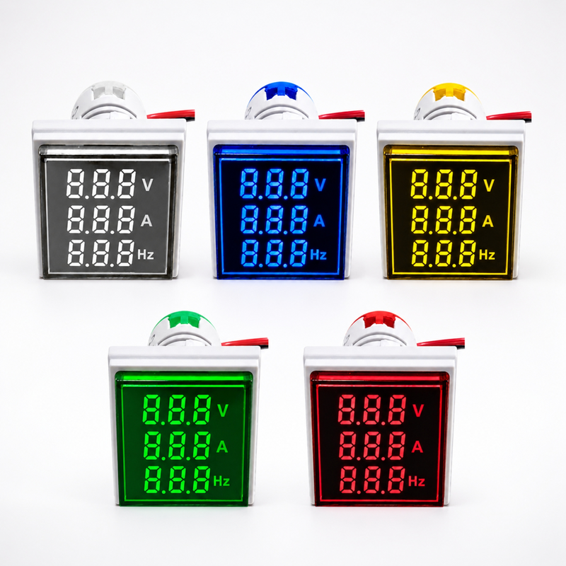 Smidnya IL22 Square Volt/Amp-Hz Pilot Light
