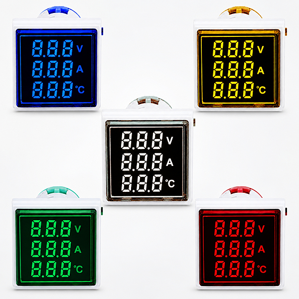 Smidnya IL22 Square Volt/Amp-Temp Pilot Light