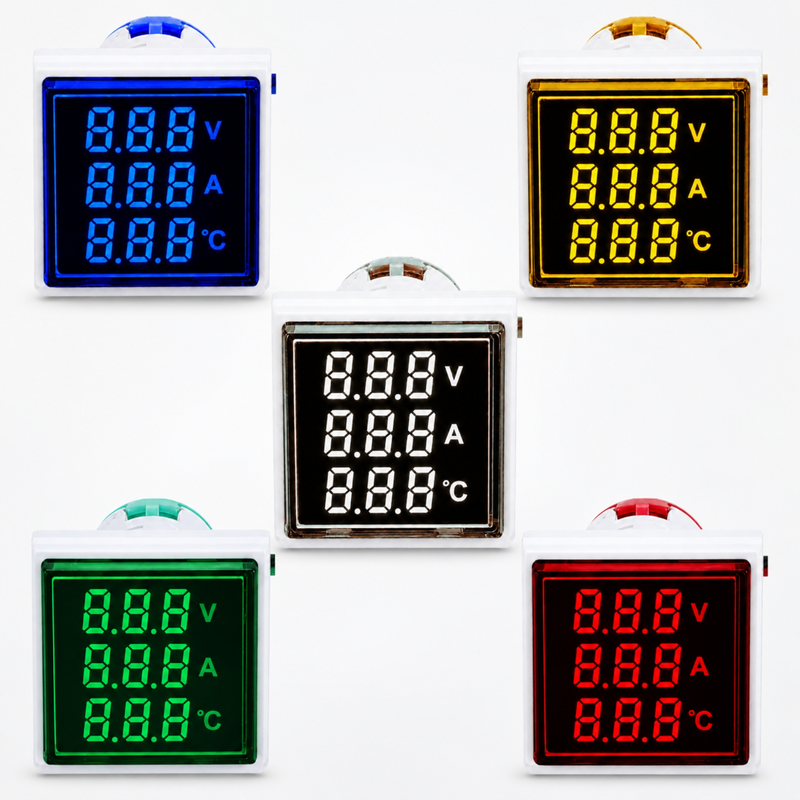 Smidnya IL22 Square Volt/Amp-Temp Pilot Light