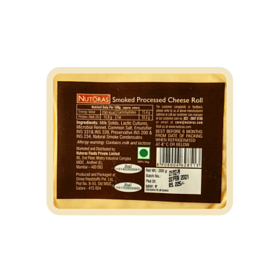 Nutoras Smoked Processed Cheese Roll 200g Nutoras Smoked Processed Cheese Roll 200g