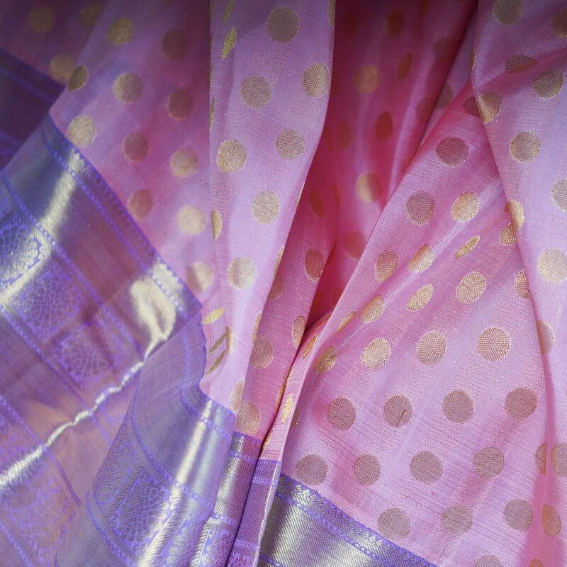 Winter Lily Kanchipuram with Lilac Riot