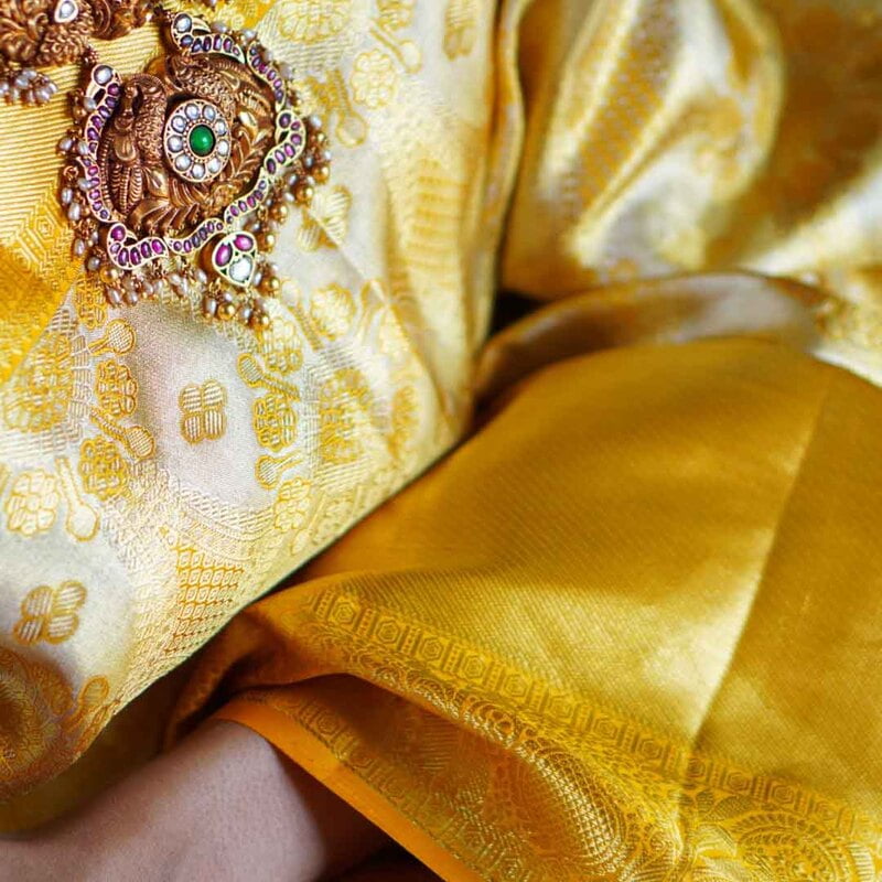 Victorian Gold Kanchipuram with Beat Zari