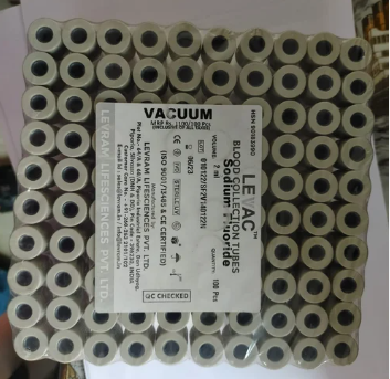 Levram Blood Collection Tubes - Sodium Fluoride (Vacuum)